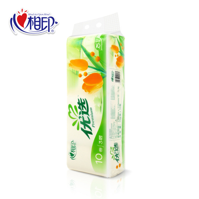 心相印卷纸3层750g家用无芯卫生纸优选卫生纸实惠装厕所手纸1提10卷