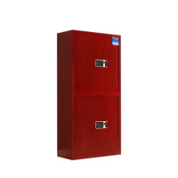 正斌保密柜财务档案柜文件柜办公室资料储物柜保险柜电子密码国保锁通双节红木纹-指纹密码锁