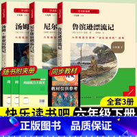 快乐读书吧六年级下册全套3本 [正版]名校课堂快乐读书吧六年级下册全套必读书侠汤姆索亚历险记鲁宾逊漂流记尼尔斯骑鹅旅行记