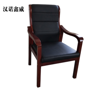 汉诺鑫威办公椅靠背椅会议椅皮质椅四脚餐桌椅主管椅橡木款630*500*1080