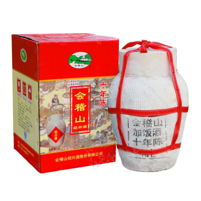 绍兴黄酒会稽山十年陈手工冬酿原酒加饭酒花雕酒坛装10L