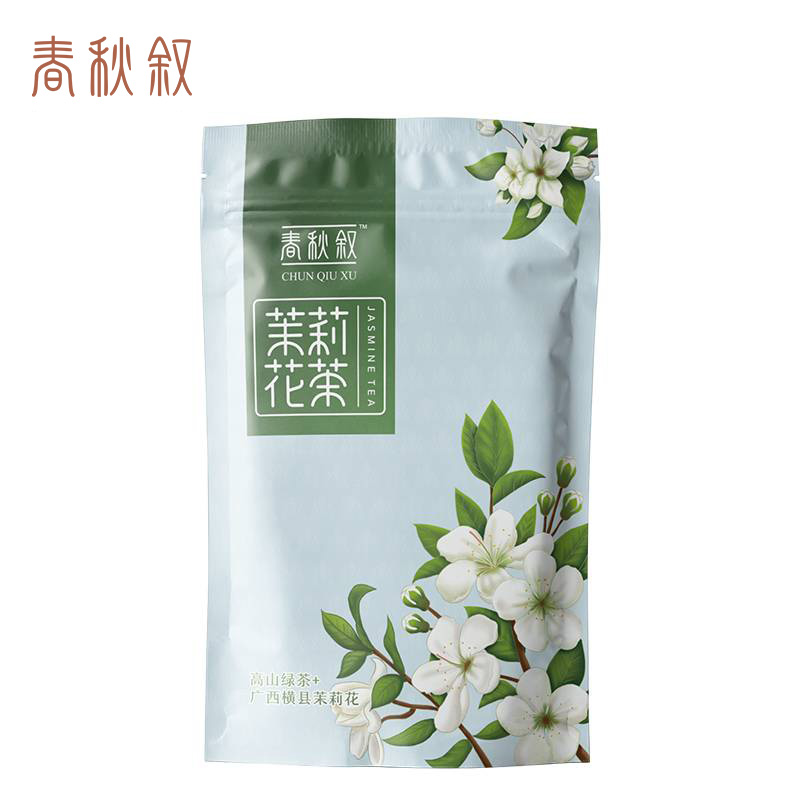 春秋叙 茉莉花毛峰 绿茶 茉莉花茶 一级 100g/袋