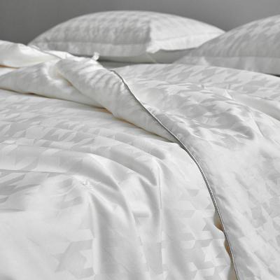 高端双宫桑蚕丝120S长绒棉贡缎大提花蚕丝被夏被春秋被冬被子母被