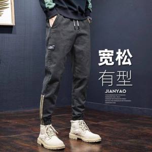 加绒保暖休闲裤男士宽松哈伦裤2026新款秋冬时尚潮牌百搭运动长裤
