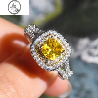 JiMi夸张复古民族风925银银镀金琥珀鸡油黄色老蜜蜡食指戒指女送妈妈