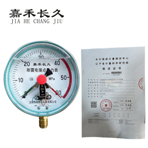 嘉禾长久 耐震电接点压力表(带辽宁省级检定证书)YNXC100 块