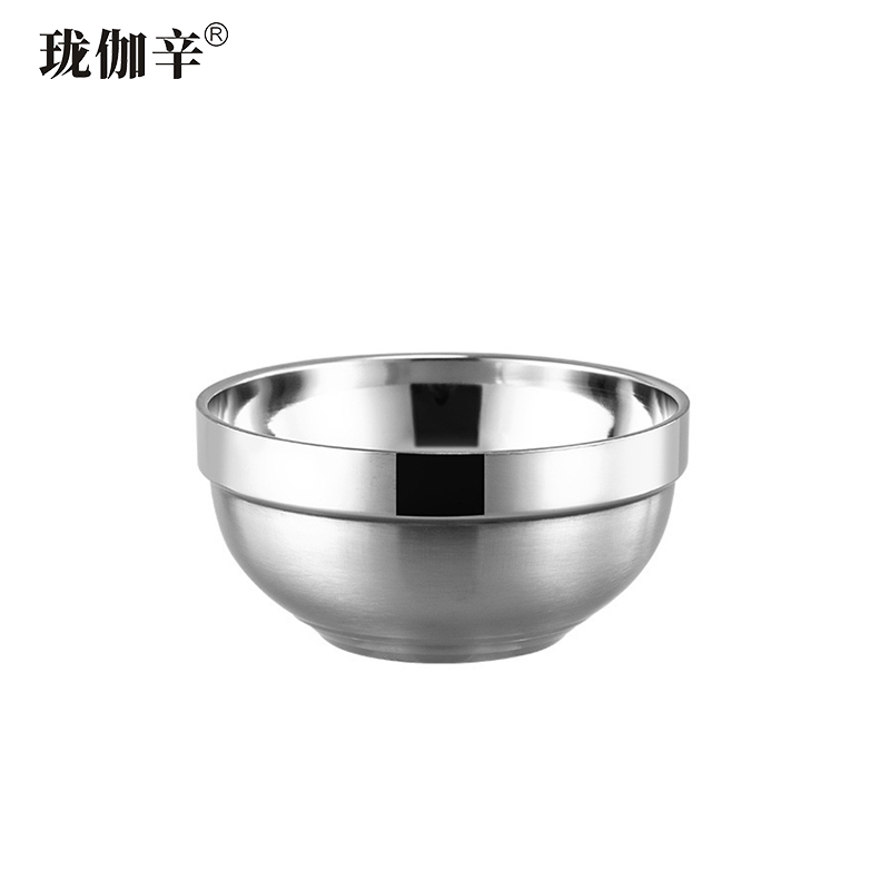 珑伽辛 304不锈钢铂金碗 15cm/个