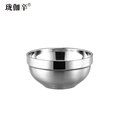 珑伽辛 304不锈钢铂金碗 15cm/个
