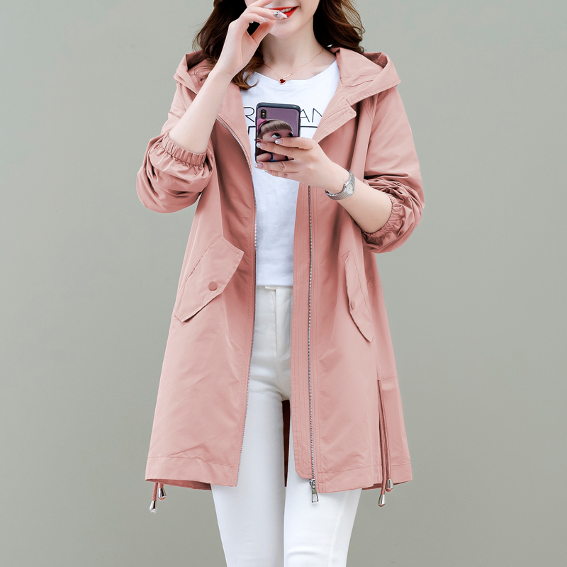 班俏banqiao春款风衣女中长款小个子2021年新款春秋薄款春季外套气质