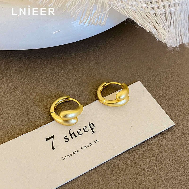 法式高级感哑光精致小巧耳钉耳圈耳扣2025年新款潮耳环耳饰品送女朋友老婆情人节七夕生日礼物