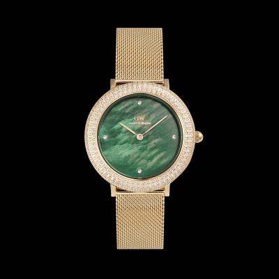 丹尼尔惠灵顿(Daniel Wellington)女石英表黄金表圈轻奢简约百搭防水透气时尚优雅手表