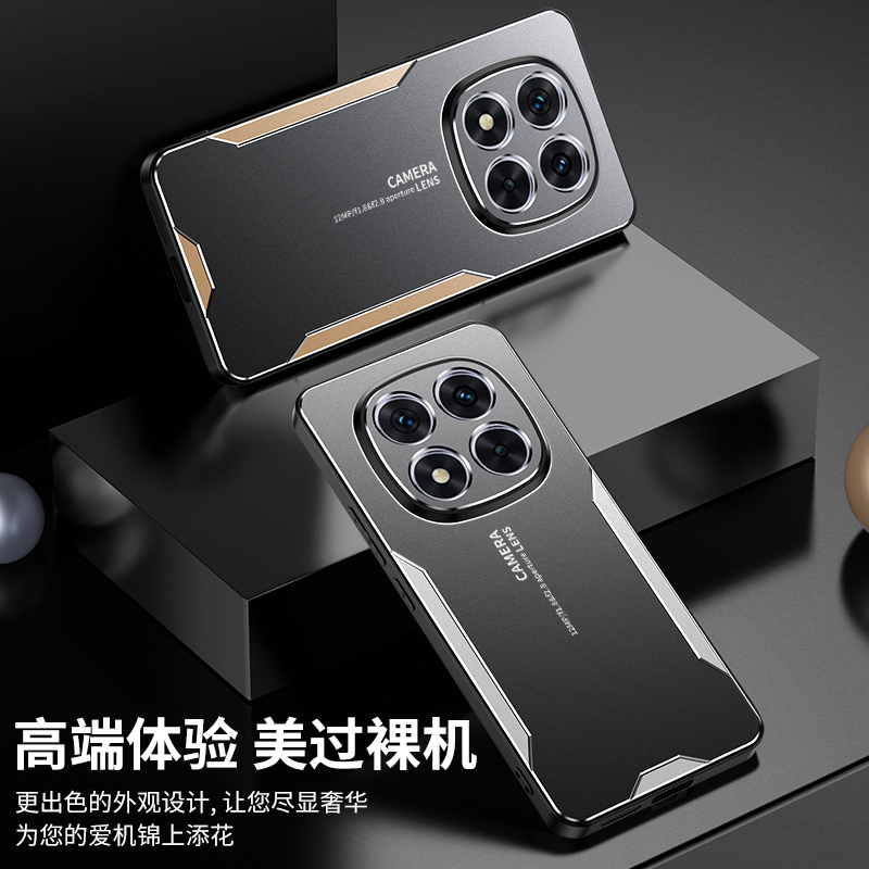 圣幻 适用于红米Note14Pro刀锋手机壳红米Note14磨砂金属背板防摔红米Note14Pro+外壳轻薄保护套