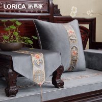 新中式桌旗禅意中国风茶桌巾装饰茶几台布艺餐桌布 登春台 登春台-缥缈灰 33*210cm(适用桌长1.6米-1.7米)