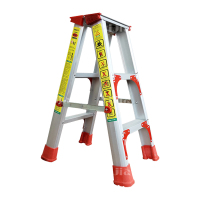 翌嘉YJ-20156铝合金人字梯家用折叠梯双面扶梯三步梯0.8米