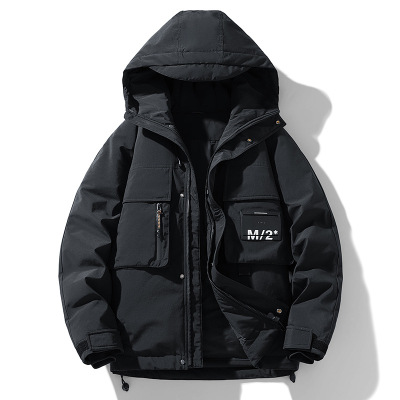 男装冬季白鸭绒羽绒服男士情侣款工装户外90绒宽松百搭外套男