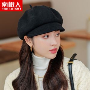 贝雷帽女秋冬季韩版日系鸭舌帽子ins网红潮八角帽