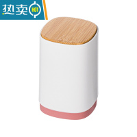 敬平简约实用牙签筒×北欧风牙签盒按压式自动牙签罐子酒店家用牙签盒 创意设计[蜜芽红]升降款 ★★★高端品质