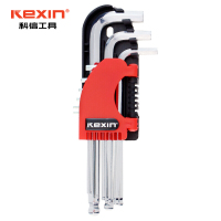 科信(kexin)9件套镜面球头中长内六角扳手 内六角螺丝刀扳手 KX3590 1套