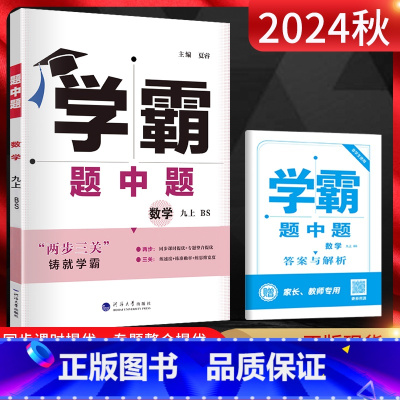 数学 九年级上 [正版]2024秋 学霸题中题九年级上册数学北师大版初三9九年级上册同步辅导资料练习册提优课时作业专题训