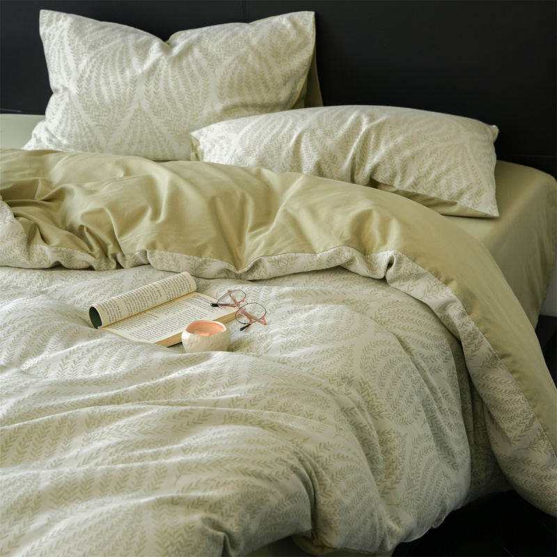 全棉三层纱磨毛床上四件套纯棉高级感床单被套三件套床品新款