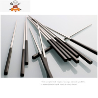 黑色磨砂手柄欧式西餐餐具套装 牛排刀叉三件套 不锈钢刀叉勺 敬平 筷子(一对)