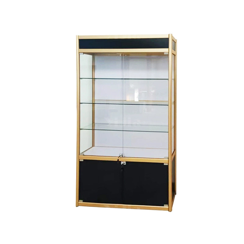 翌嘉YJ4123119 玻璃展柜奖牌奖杯展示柜展架模型产品陈列柜 1000*400*1800
