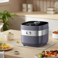 小熊(bear)陶瓷釉电饭煲智能多功能微压电饭锅大容量杂粮饭D40N1 碧玺灰色4升电饭煲