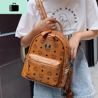 铆钉双肩包女韩版学院风书包2019新款时尚印花休闲旅行背包NEW LAKE