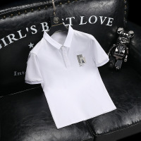 polo衫男夏季新款修身刺绣印花胸标男士翻领短袖T恤时尚上衣