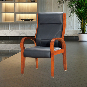 优百丽 SH-239 橡胶木椅 办公家具 办公椅 皮艺老板椅 实木四脚椅 电脑椅会议椅 皮料色彩可定制