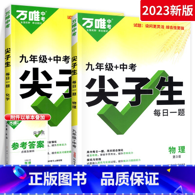 9年级[物理+化学]2本套装 初中通用 [正版]2024尖子生七八九年级数学物理化学专项训练初中初 二一三每日一题培优提