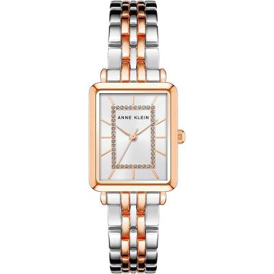 Anne Klein手表女秒针石英矩形365毫米矿物玻璃商务休闲女表