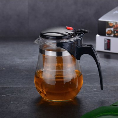 哲飞家居飘逸杯玻璃泡茶壶全拆洗内胆家用冲茶器沏茶杯花茶壶套装茶具创意简约家居家用水杯水具家居日用Z500毫升款单壶