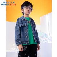 [新品5折价:159元]铅笔俱乐部童装2025年秋装新款男童外套中大童工装上衣儿童帅气牛仔衫