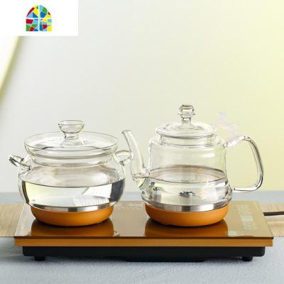 全自动上水式烧水壶智能底部上水家用电热水壶玻璃茶具套装泡茶炉 FENGHOU 20*37金色-桶装水(无蓝光)