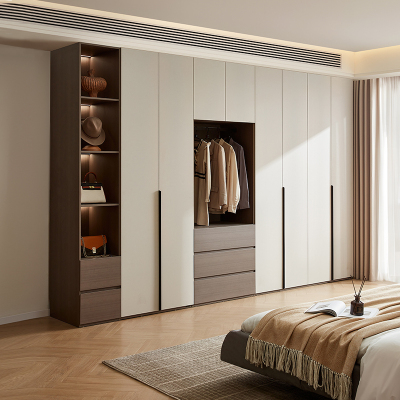 全友家居组合衣柜意式卧室家具对开门感应灯光分区储物收纳挂衣橱
