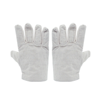 REXIN 加厚耐磨透气布手套 帆布劳保手套 1-10双