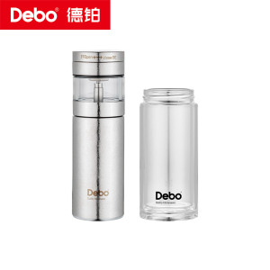 德铂Debo 罗顿钛保温杯泡茶杯水杯玻璃杯钛杯DEP-DS455