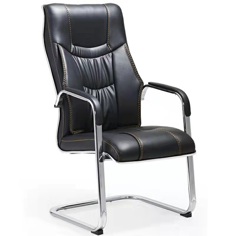 易企采 弓形西皮办公椅 会议接待培训学习电脑椅 单位:张 58*58*110CM