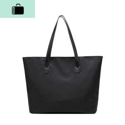 上班公文包女大包包女大容量文件牛津布尼龙托特包工作单肩手提袋NEW LAKE 黑色女士单肩包