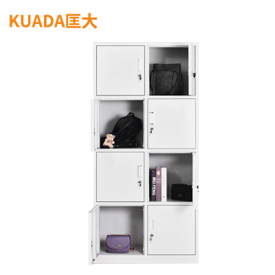 匡大储物柜钢制八门更衣柜铁皮储物柜换衣柜存包柜带锁碗柜鞋柜八门更衣柜 KDT358