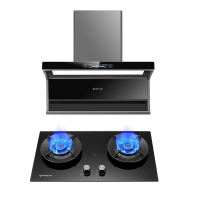 艾美特油烟机AY651LB顶侧双吸变频+AZ65A嵌入式燃气灶具天然气