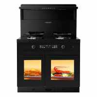 美大(MEIDA)X90-MAX(913ZZK)蒸烤分腔集成灶 挥手智控+语音 变频恒温置物台 烟灶套装 液化气