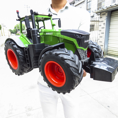 遥控儿童拖拉机拖车农夫车超大号工程车翻斗车男孩玩具电动拖拉机大容量电池更耐玩