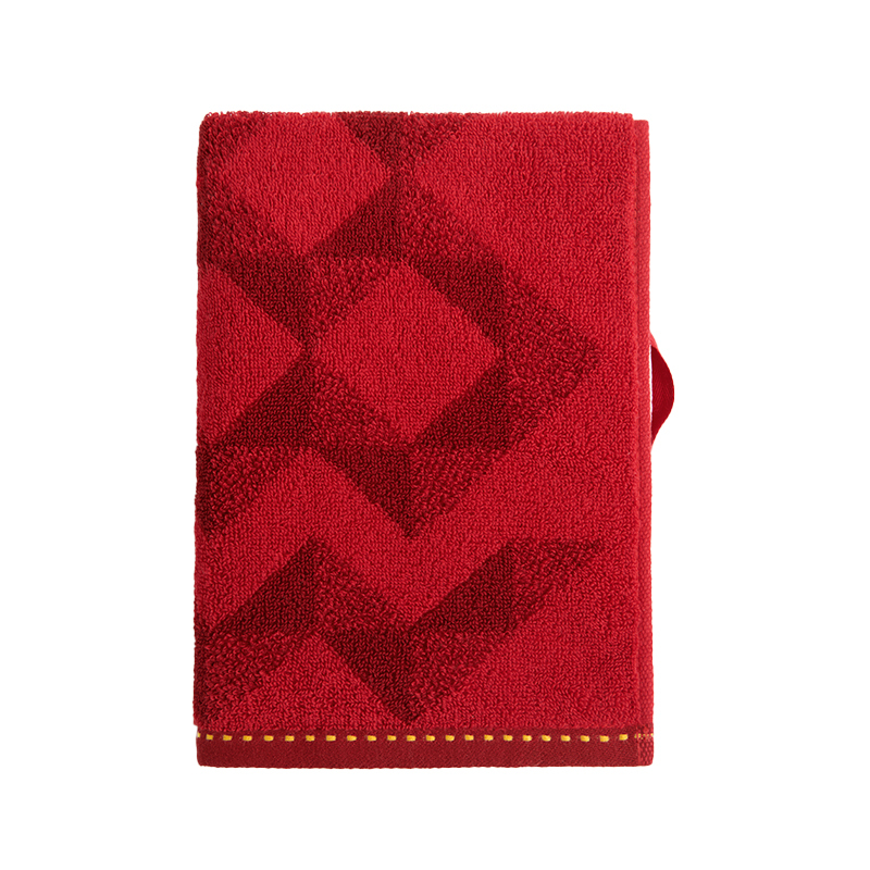 洁玉 新年喜庆红色款满禧纯棉毛巾单条礼盒 J4941F-A 红色