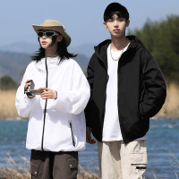 男夏季薄款大码透气休闲防晒衣立领防晒服情侣网红同款钓鱼皮肤衣