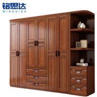 铭思达实木衣柜六门+边柜套
