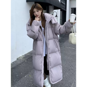 年新款宽松加厚棉服长款过膝连帽棉服外套时尚网红ins韩版