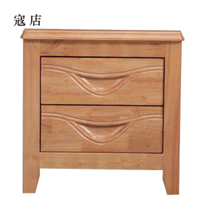 寇店床头柜简约现代卧室床边储物柜升级款榉木色50*41*50cm