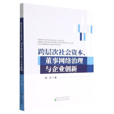 [N]跨层次社会资本董事网络治理与企业创新-9787521839098